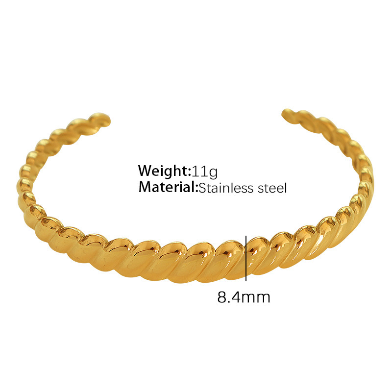 Pulsera de apertura ajustable de oro SZ34