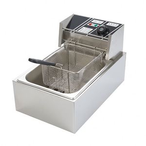 带排水盘的油炸锅电动烘烤和圆形Ofe213开放式炸鸡8头恒温器调节器 - Product Image 5