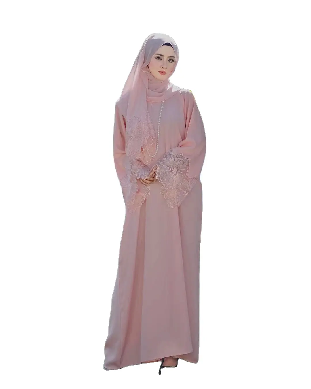 Robe de chambre pour femmes de couleur unie design spécial mode indonésien robes longues musulmanes