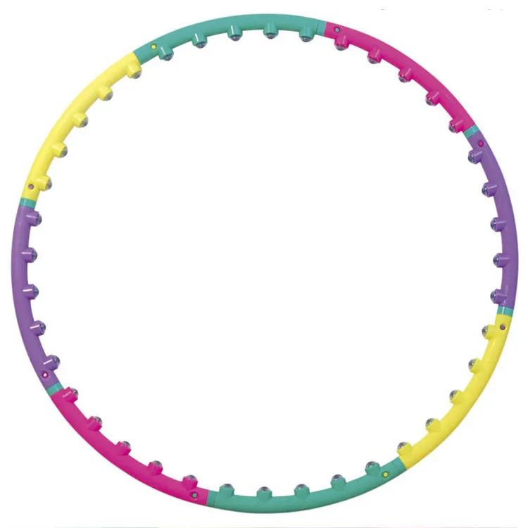 Magnetic Therapy Magnet Good Quality Hula Hoops DIY Massage 8 Sections Detachable Patented New PVC Color Box Unisex Colorful