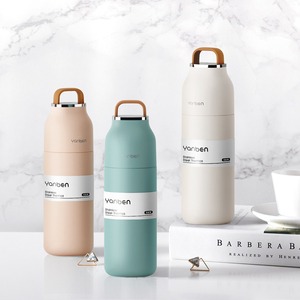 Yeni tasarım 350 ml taşınabilir çift duvar seyahat termos tutmak için sıcak 12 oz yalıtımlı tüm renkli su şişesi kamp için