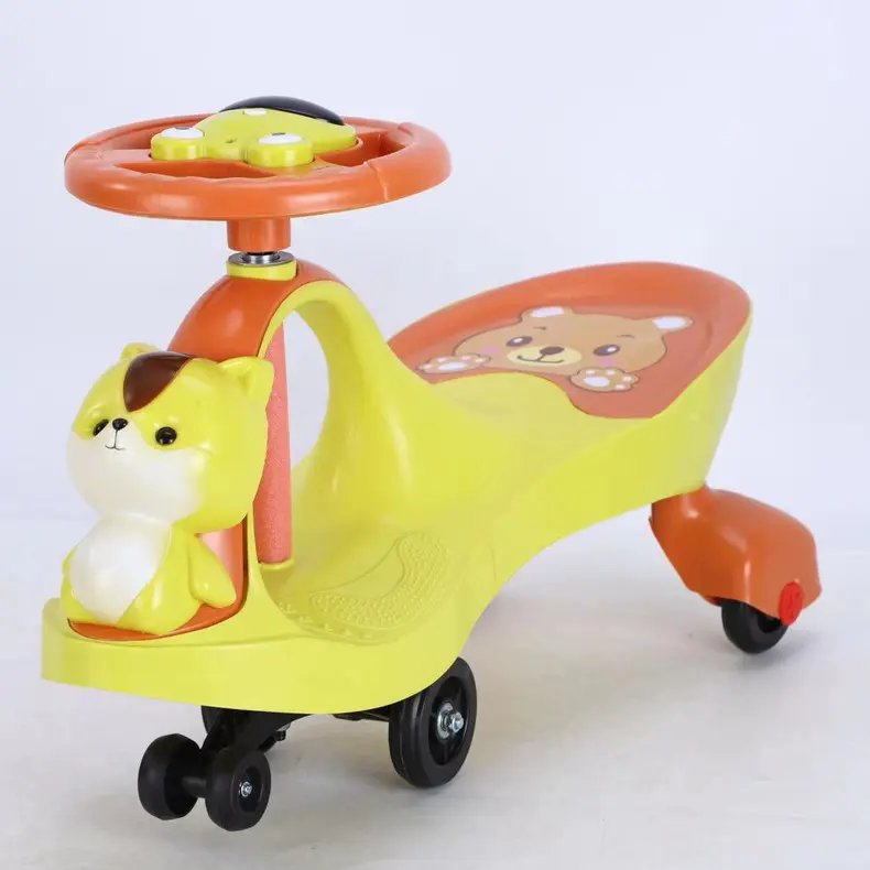 2022 China Hebei Wholesale Outdoor Cat Image Kids Ride on Plastic Swing Car