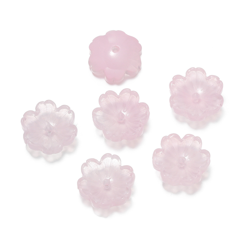 Glass spacer beads - pink