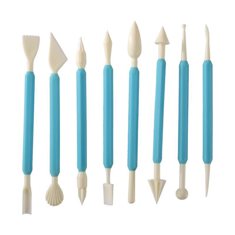 8-piece blue fondant carving pen set