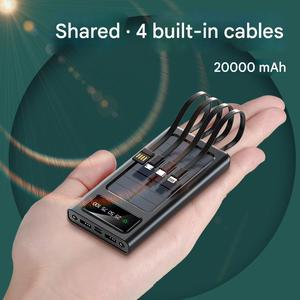 屋外ソーラー充電器10000/20000mAh大容量内蔵ケーブルプラグモバイル充電器サンシャインコンセプト - Product Image 5