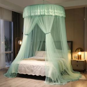 Ceiling-Mounted <strong>Round</strong>-Top Princess Mosquito <strong>Net</strong> Bed Curtain Tent Home-Use Double Bed Encryption Thickening Mosquito <strong>Net</strong> Canopy - Product Image 3