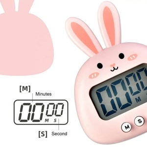 Timer da cucina Timer di allarme grande schermo tempismo preciso cartone animato coniglio manuale promemoria orologio fornitura casa bunny timer - Product Image 3
