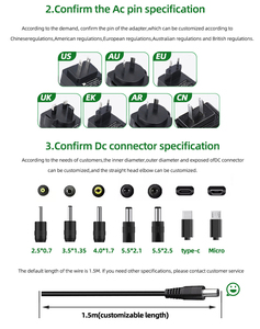 อะแดปเตอร์แปลงไฟ12V1A DC 12V เอาต์พุต1A สำหรับกล้องวงจรปิดอุปกรณ์เครือข่าย LED สายไฟ EU 12W - Product Image 5