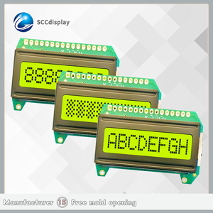 günstige werbeanzeige display leinwand jxd0801a stn gelB positiv lcd zeichen anzeige 8x1 lattice typ lcd-module led-hintergrundbeleuchtung - Product Image 1