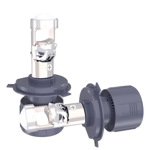 หลอดไฟหน้า LED สำหรับรถยนต์โปรเจคเตอร์ H4ลำแสงสูง H4 LED กำลังสูง A80ใช้ H4เลนส์ LED ระบบให้แสงสว่างอัตโนมัติสำหรับรถยนต์