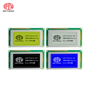 Venta al por mayor 160x80 Cob STN FSTN Módulos LCD gráficos 3,3 V 5V 16080 Matriz de puntos Pantalla LCD monocromática Fondo azul amarillo verde - Product Image 5