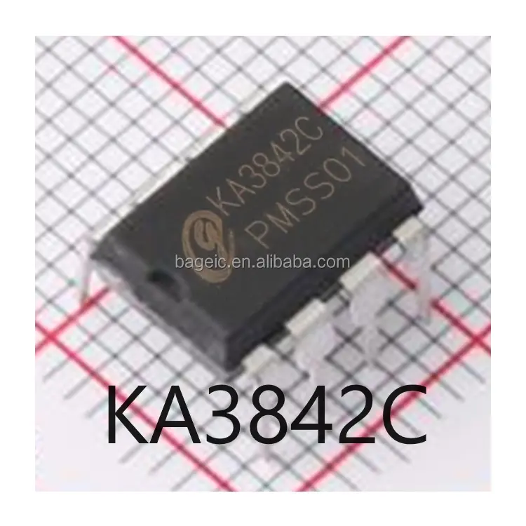 KA3842C DIP-8 chip kontrol daya sakelar KA3842 3842 DIP8 komponen elektronik IC terintegrasi in line