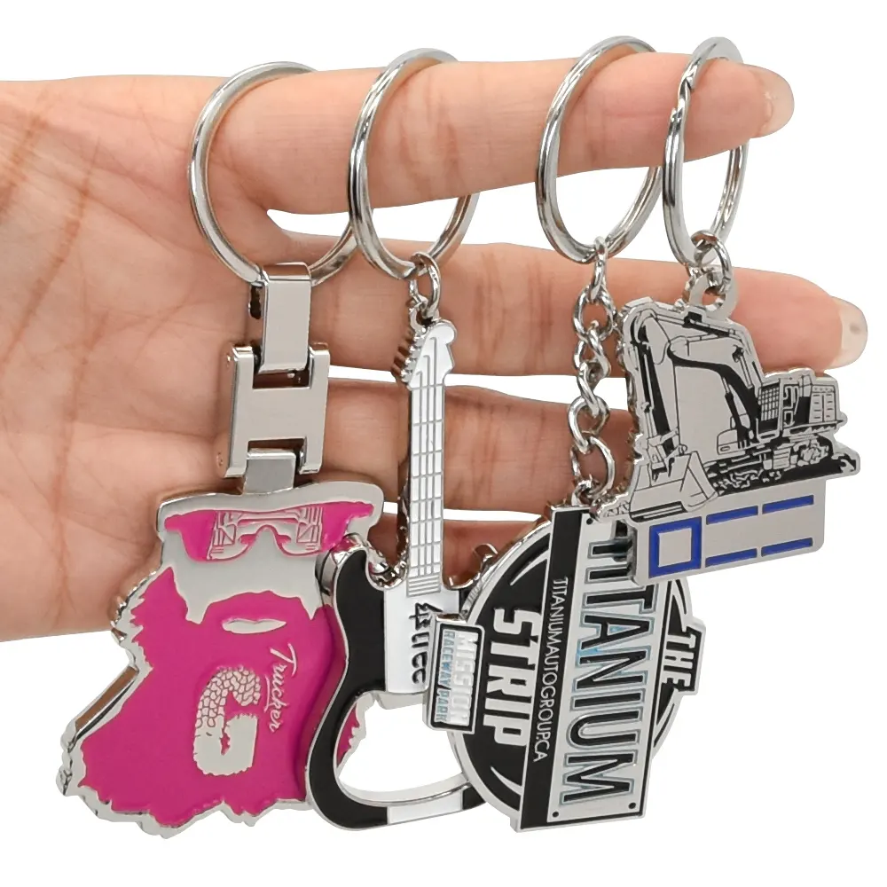 Kim Loại Logo Keychain Biểu Tượng Tùy Chỉnh Thiết Kế Mới Phim Hoạt Hình Sang Trọng Men Số Lượng Lớn Kim Loại Móc Khóa Cho Cô Gái