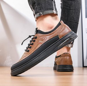 Zapatos de cuero informales para hombre de talla grande 45 Code 46, suela exterior suave Phylon con luz de rotura para primavera y otoño, nuevo ocio diario - Product Image 6
