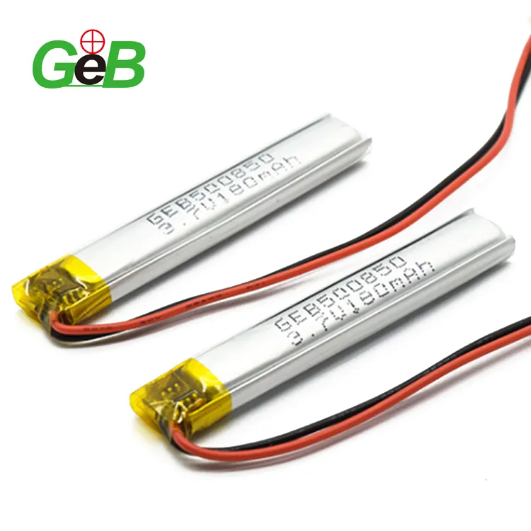 Batería de polímero de litio Lipo de fábrica, GEB500850, 3,7 v, 180mAh, con batería recargable BMS, celda de 508050 para Radio Solar