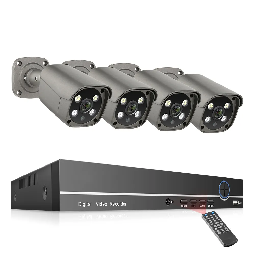 4ch POE NVR комплект 5MP профессиональное видеонаблюдение 5MP CCTV система безопасности Ip-камеры 48V H.265 Беспроводной Nvr HUA 64-канальный Nvr