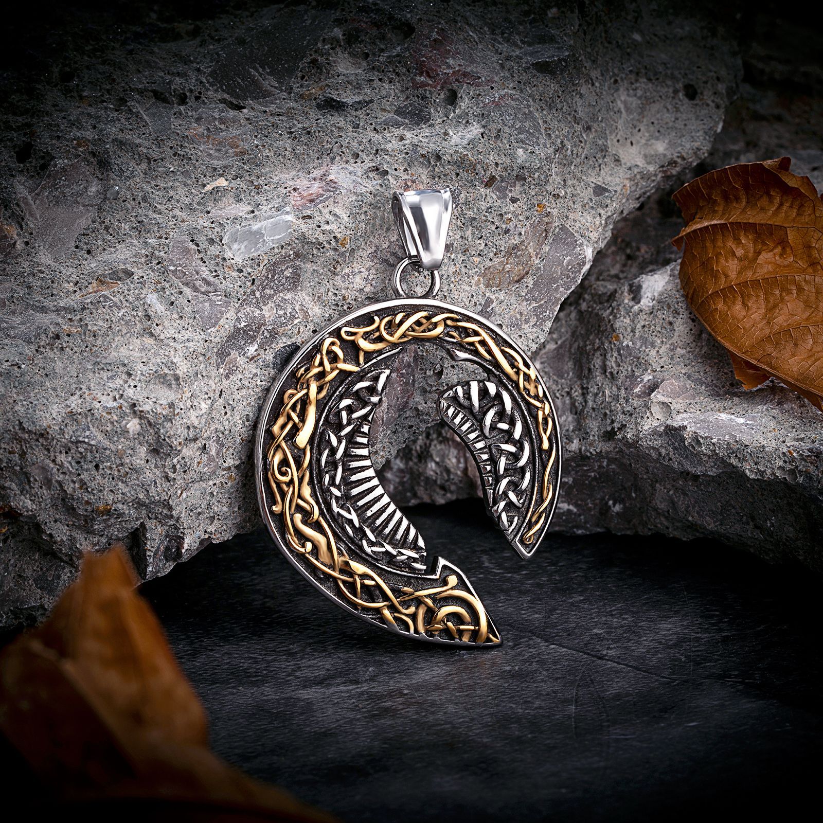 Pendentif simple bicolore