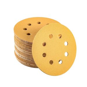 Çok delik 5 inç 125mm lateks destek PSA zımpara disk taşlama ahşap mobilya yuvarlak aşındırıcı zımpara disk - Product Image 3
