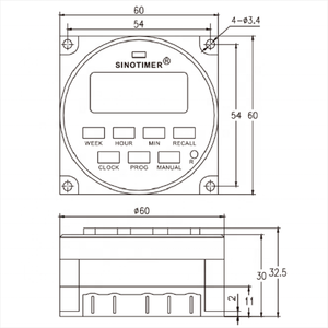 TM618N 110V 220V AC 7 Tage programmier barer Timer-Schalter mit gelistetem Relais im Inneren und Countdown-Zeit funktion - Product Image 6