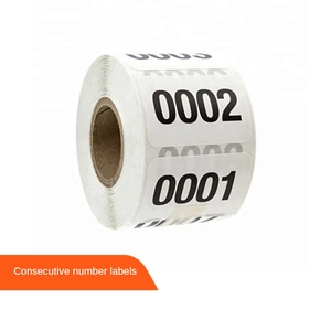 Etichetta privata numero di codice a barre consecutivo etichette QR codice serie modificabile per uso alimentare supermercato uso adesivo adesivo - Product Image 1
