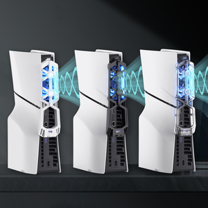 PS5 Slim <strong>Dynamic</strong> Light Modes Controller Type with RGB Light Console Cooling Fan with Smart Automatic <strong>Temperature</strong> <strong>Control</strong>