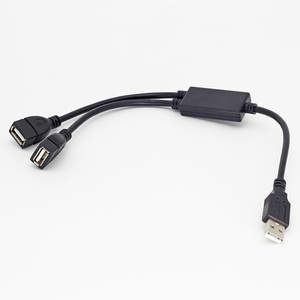 <strong>USB</strong> <strong>2.0</strong> Extension Cable <strong>USB</strong> 1 Male to 2 Female Cable Both Ports Support Data and Charge for Keyboard Mouse <strong>USB</strong> Flash Printer - Product Image 2