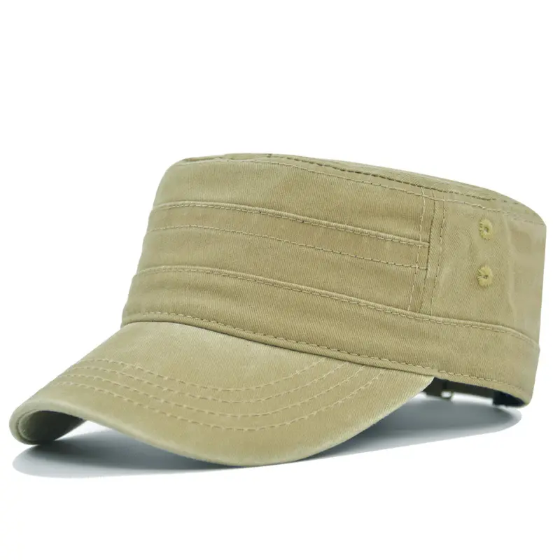 Personalizado Nuevo 100% Algodón Color sólido Gorra plana Lavado Viejo Sombrero de béisbol Verano Estilo retro Sombrero de visera ajustable