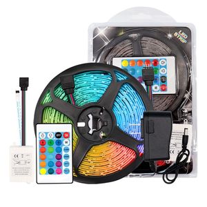 5050 LED-Streifen RGB RGBW RGBWW 5M 10M RGB Farbwechsel bares flexibles LED-Licht band mit Fernbedienung DC12V-Netzteil - Product Image 1