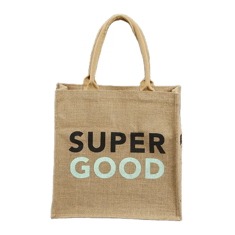 super good Best Selling Accept Custom Size Logo Print Plain Burlap jute tote bag for Embroidery DIY Art Craft