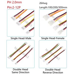 Connettore Micro JST PH 2.0mm maschio/femmina con cavo 100/200/300mm cavo 2/3/4/5/6/8/10P Pin Jumper Line per Arduino - Product Image 3