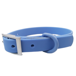 Collar de perro de PVC mate con diseño de macarrones coloridos, patrón sólido moderno con anillo en D a juego y remaches personalizados para gatos - Product Image 6