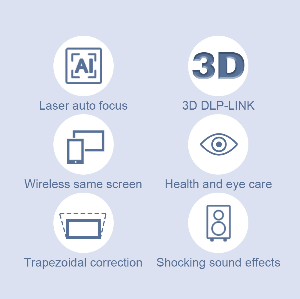 CLYTTE DLP projector K5 dual wifi Android9.0 540p 4k projector 3d projector for home theatre outdoor