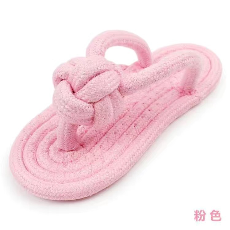 Zapatillas de cuerda de algodón rosa (aprox.16*7CM)