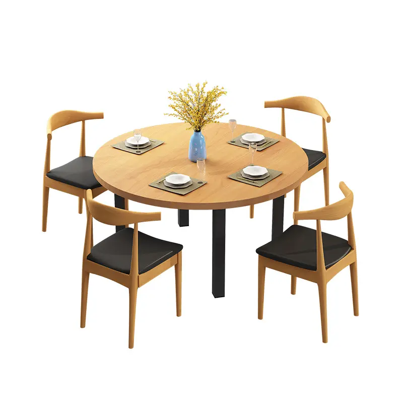 Mesa de jantar e cadeiras baratas populares para restaurante