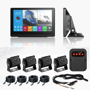 Pantalla táctil AI de 10 pulgadas 4K Quad Universal Pantalla dividida Sistema de grabadora de video 4 canales Cámara de salpicadero Punto ciego Coche Caja negra - Product Image 3