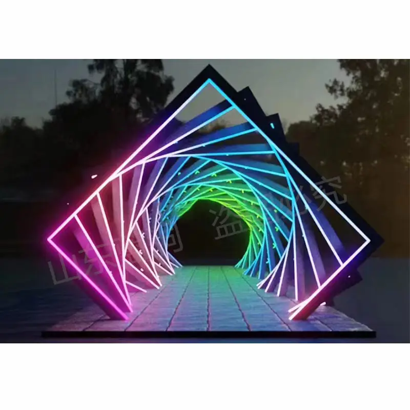 Arco de luz LED decorativo para Navidad, luces luminosas para ARCO, túnel, arco de decoración cuadrada para eventos