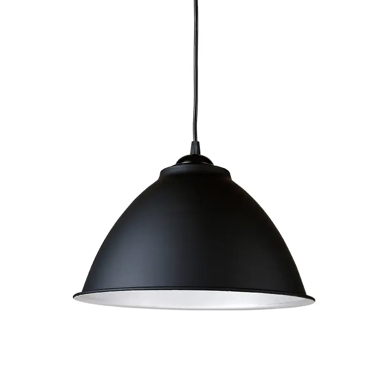 Черный большой купольный металлический подвесной светильник в стиле ретро, декоративное металлическое освещение, металлические детали, потолочный светильник для вестибюля