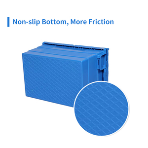 Caja móvil de plástico para almacén, almacenamiento apilable, contenedores con tapa adjunta, caja de rotación de plástico para transporte - Product Image 3