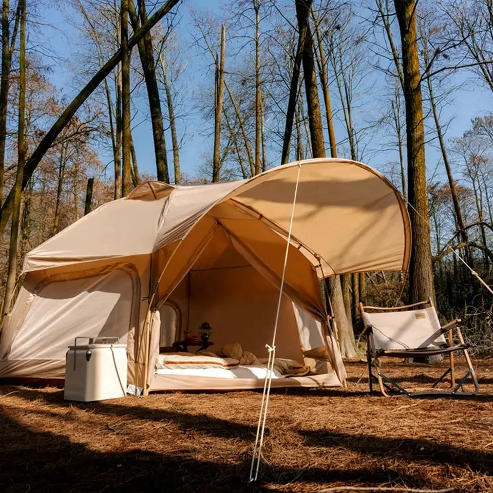 आउटडोर स्वत: डेरा डाले हुए तम्बू डबल परत पोर्टेबल पॉप अप 5-8 व्यक्तियों के लिए बड़े परिवार तम्बू