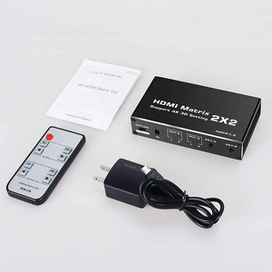 New Arrival 2X2 4K <strong>HDMI</strong> <strong>Matrix</strong> <strong>2</strong> in <strong>2</strong> Out <strong>HDMI</strong> Switch Splitter with Remote - Product Image 1