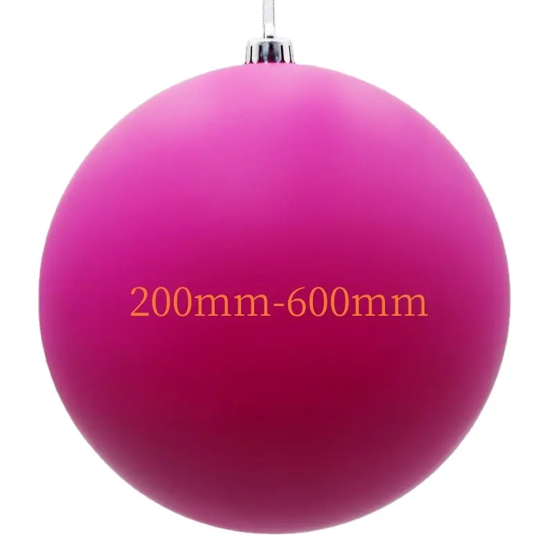 Celebração do Natal supermercado publicidade decoração 30cm 60cm Natal bola plástica pingente ao ar livre tamanho grande
