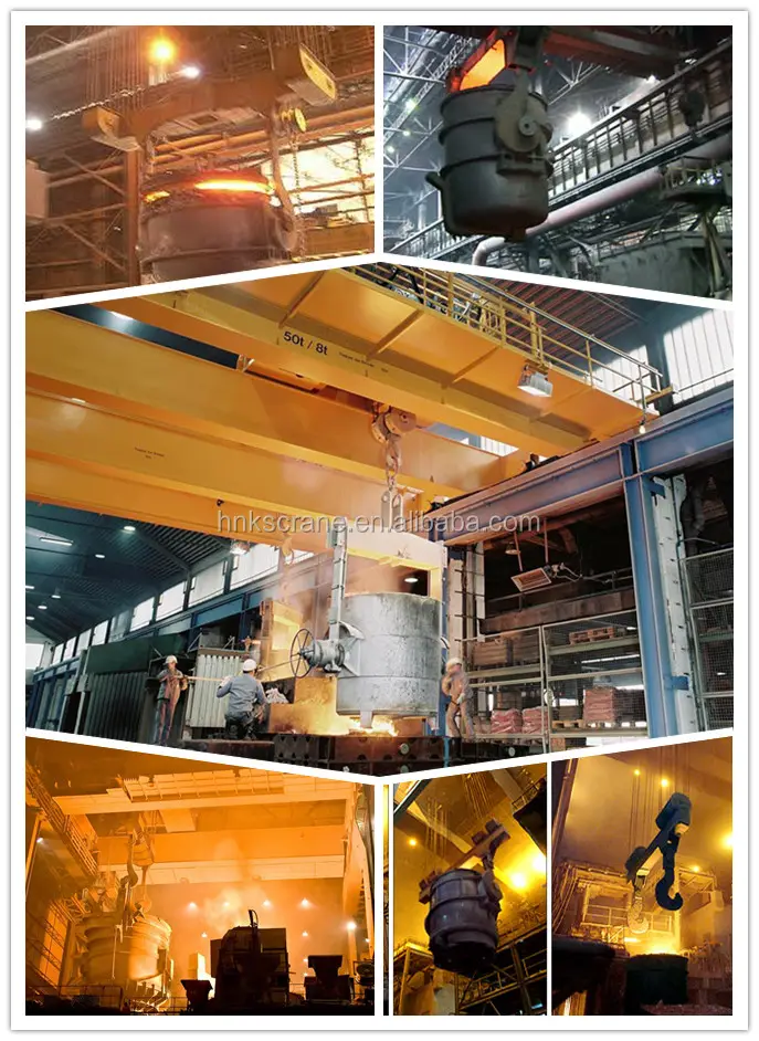 Fabricante chinês de guindaste eot para ponte rolante de fundição de viga dupla de 32 toneladas/5 toneladas