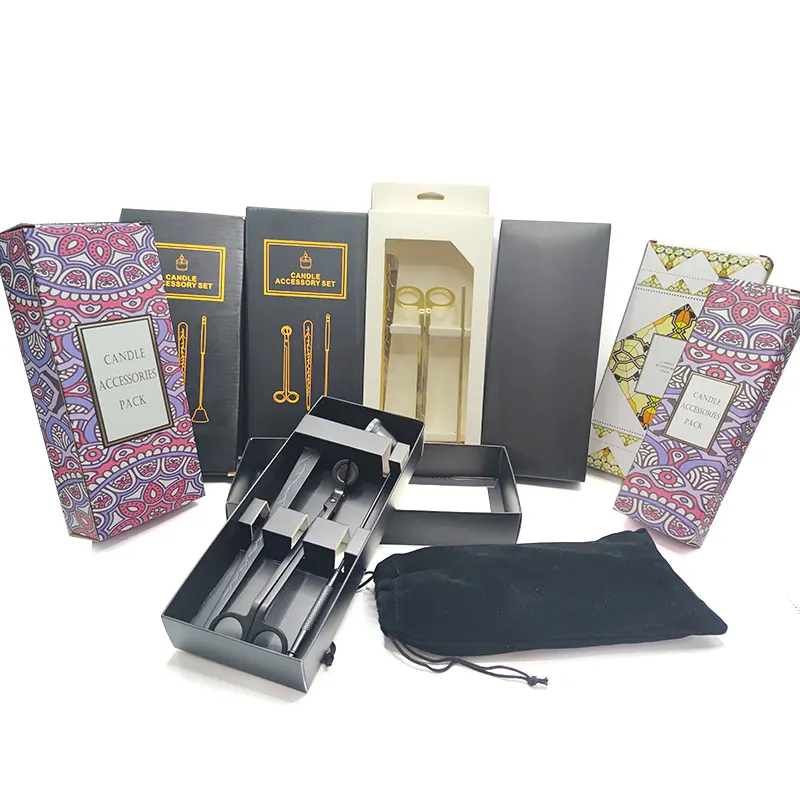 Kaars Accessoires Lont Trimmers Set Box Aangepaste Logo Pakket Verpakking Voor Kaars Tool Set