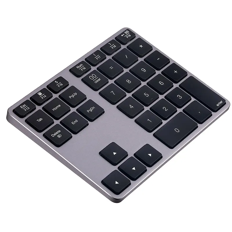 Taşınabilir 308BT alüminyum alaşım 35 tuşları kablosuz sayısal tuş takımı dijital klavye Mini klavye kablosuz klavye