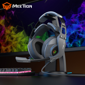 MEETION MT-HP099 Gray <strong>USB</strong> Interface RGB Light with Mic Light <strong>Control</strong> Button Professional Gaming Headphones - Product Image 2