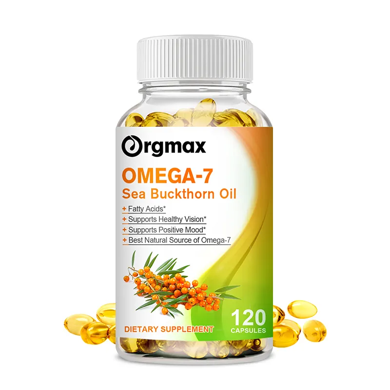 OEM 120 adet Omega 7 deniz topalak tohumu yağı özü Softgel Vegan Multivitamin kapsül tırnak saç ve cilt için