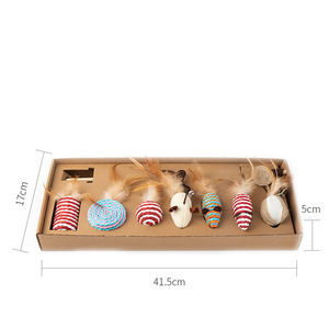Small Fish Wooden Rod Cat Teaser Refill Stick Cat <strong>Toys</strong> Teaser <strong>Mouse</strong> 7 Pcs a Set - Product Image 2