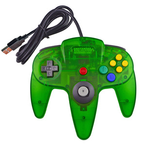 Porta Console con cavo USB essenziale per nintent N64 Gamepad Joystick trasparente con motore di vibrazione per N64 Controller Joypad - Product Image 4