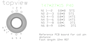 T47 * 27*15 600W 24V Để 63V Xe Khuếch Đại Với Push-Kéo Mạch Tăng Tùy Chỉnh Điện Biến Áp - Product Image 2