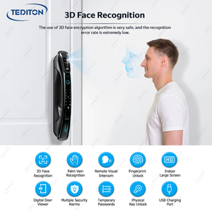 TEDITON Ai Smart Lock per impronte digitali Wifi con fotocamera e Monitor invia foto al telefono - Product Image 3